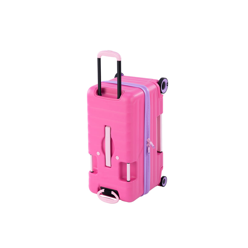 Trunkryder - Valise à roulettes enfant (Rose azalée)