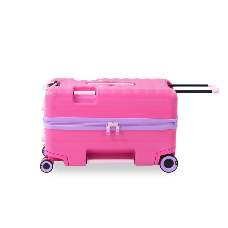 Trunkryder - Valise à roulettes enfant (Rose azalée)