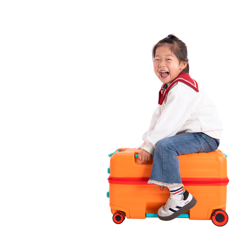 Trunkryder - Kids Ride-On Suitcase (Blazing Orange)