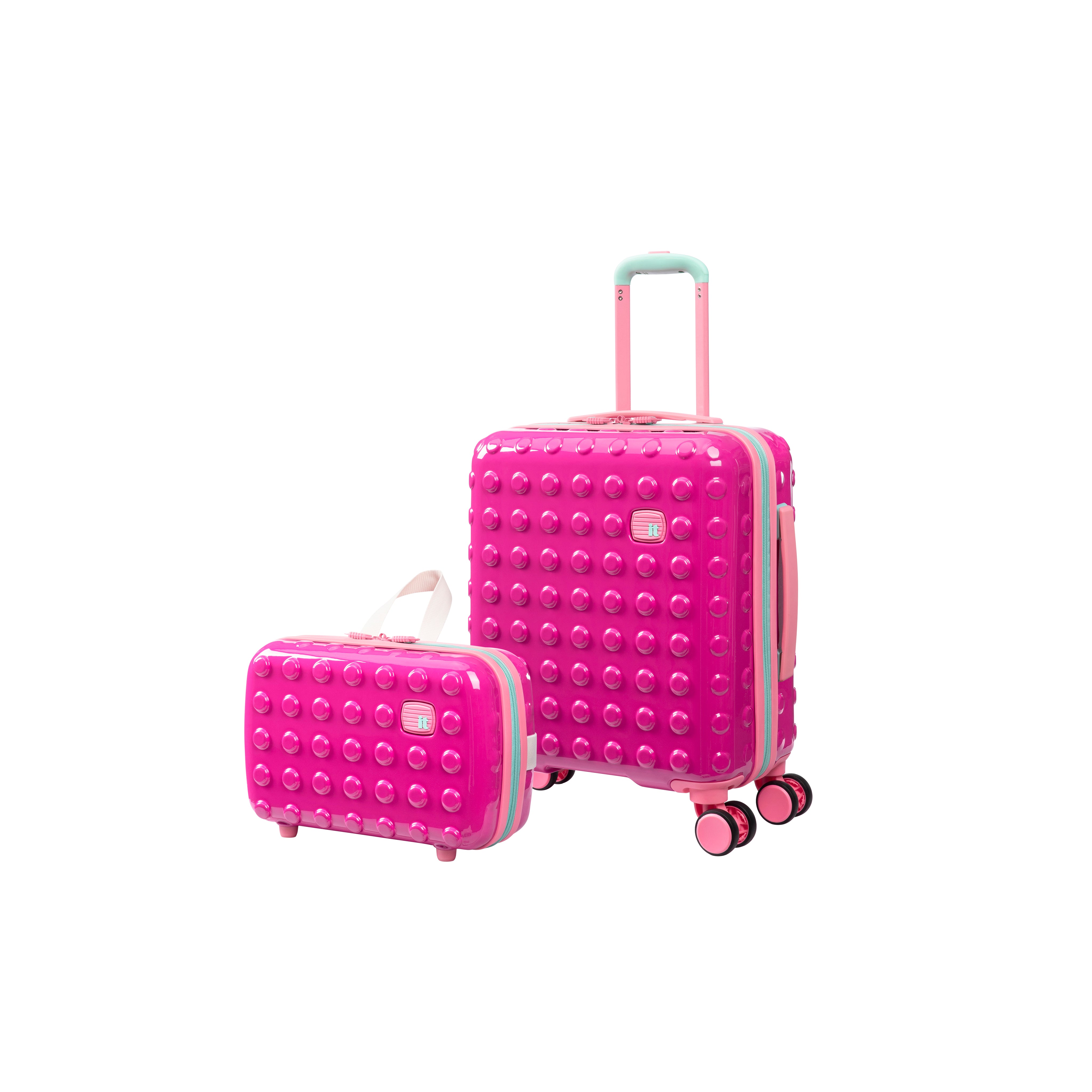 it Luggage | Bobble Bloc - Kids 2pc Set in Raspberry Rose