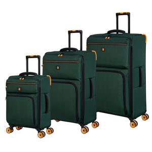 Dark green luggage on sale