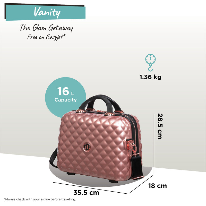 Glitzy - Vanity Case (Metallic Rose Gold)